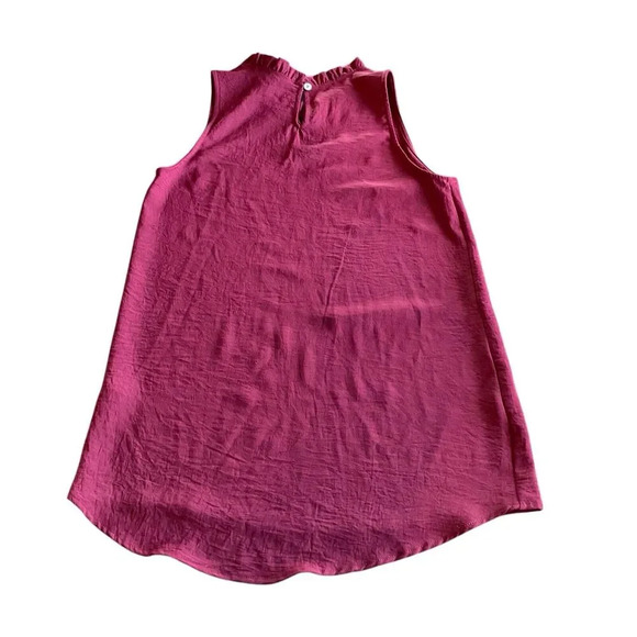 2‎ Bundle Betsy Boutique Keyhole Cinched Neck Tank Burgundy & Cognac Career Sz S - Picture 3 of 15